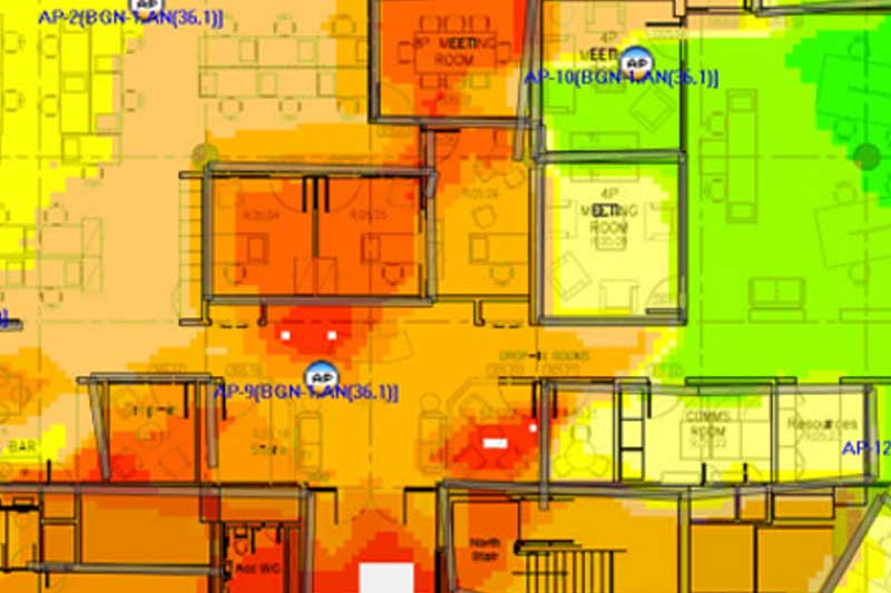 WiFi coverage heatmap